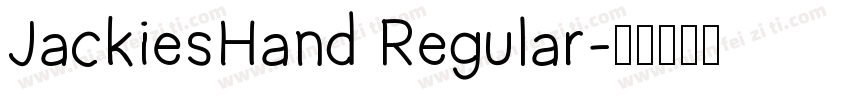 JackiesHand Regular字体转换